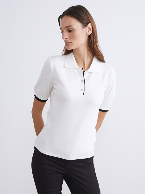 LCW Vision Polo Yaka Kadın Triko Kazak