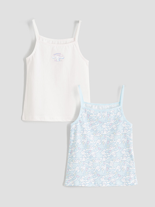 LCW Kids Cinnamoroll Baskılı  İp Askılı Kız Çocuk Atlet 2'li
