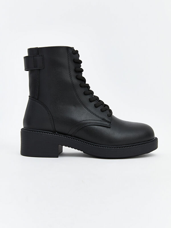 Deri Görünümlü Bağcıklı Kadın Bot - Görsel 3