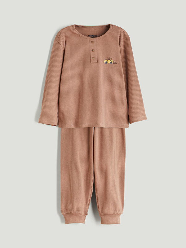 LCW Kids Bisiklet Yaka Erkek Çocuk Pijama Takımı
