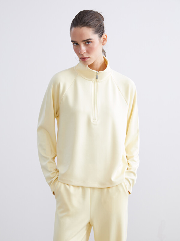 LCW Vision Dik Yaka Oversize Kadın Sweatshirt