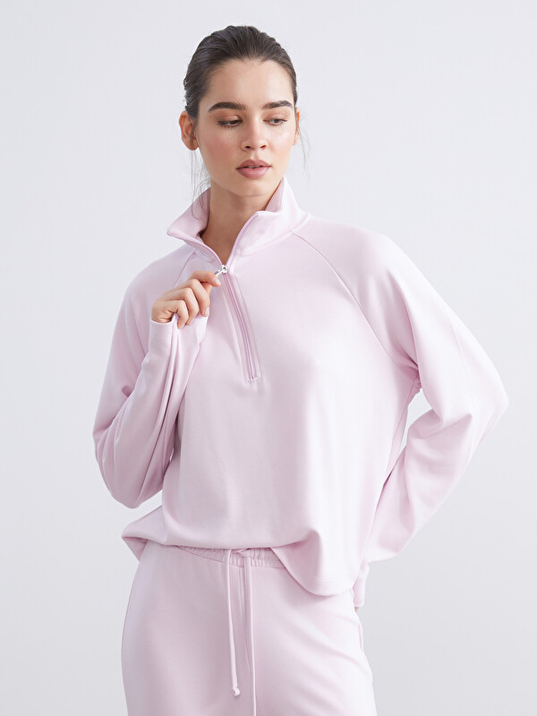 LCW Vision Dik Yaka Oversize Kadın Sweatshirt