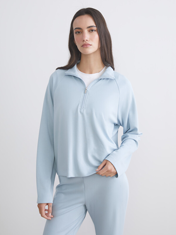 LCW Vision Dik Yaka Oversize Kadın Sweatshirt