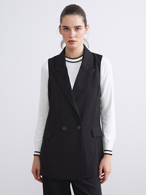 LCW Vision Gilet Classique à Col de Veste pour Femmes
