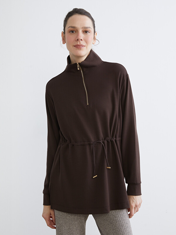 LCW EVERYDAY Dik Yaka Oversize Kadın Sweatshirt Tunik