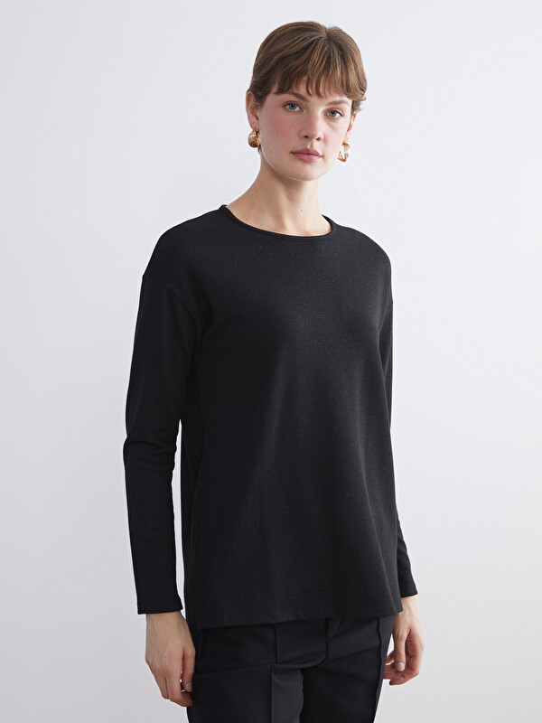 LCW EVERYDAY Bisiklet Yaka Oversize Kadın Tişört
