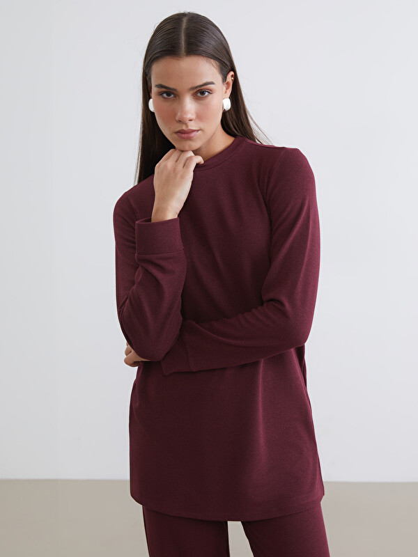 LCW Modest Bisiklet Yaka Kadın Sweatshirt Tunik