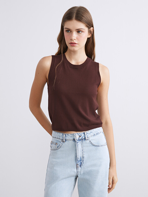 XSIDE Bisiklet Yaka Oversize Kadın Triko Süveter