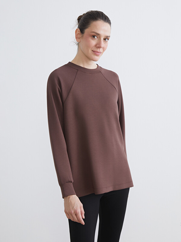 LCW EVERYDAY Bisiklet Yaka Oversize Kadın Sweatshirt Tunik