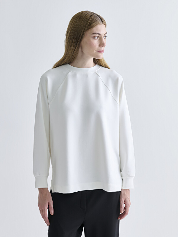 LCW EVERYDAY Bisiklet Yaka Oversize Kadın Sweatshirt Tunik