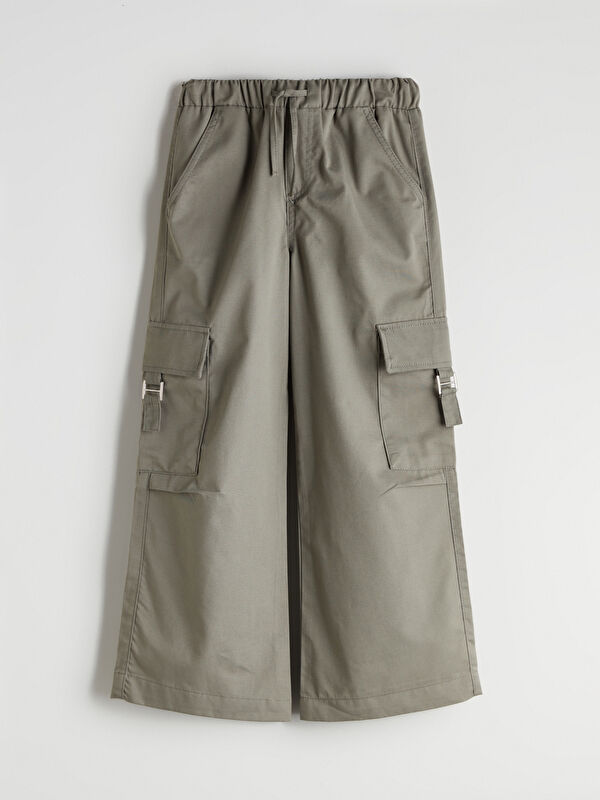 LCW Kids Pantalon Cargo à Taille Élastiquée pour Filles