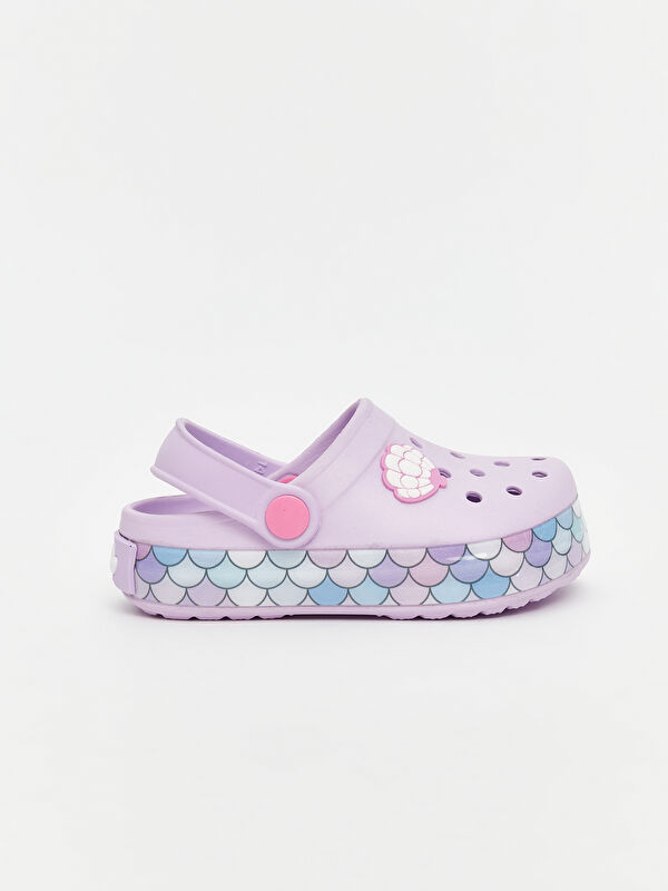 Baskılı Tabanı Işıklı Kız Bebek Plaj Sandaleti - Görsel 4