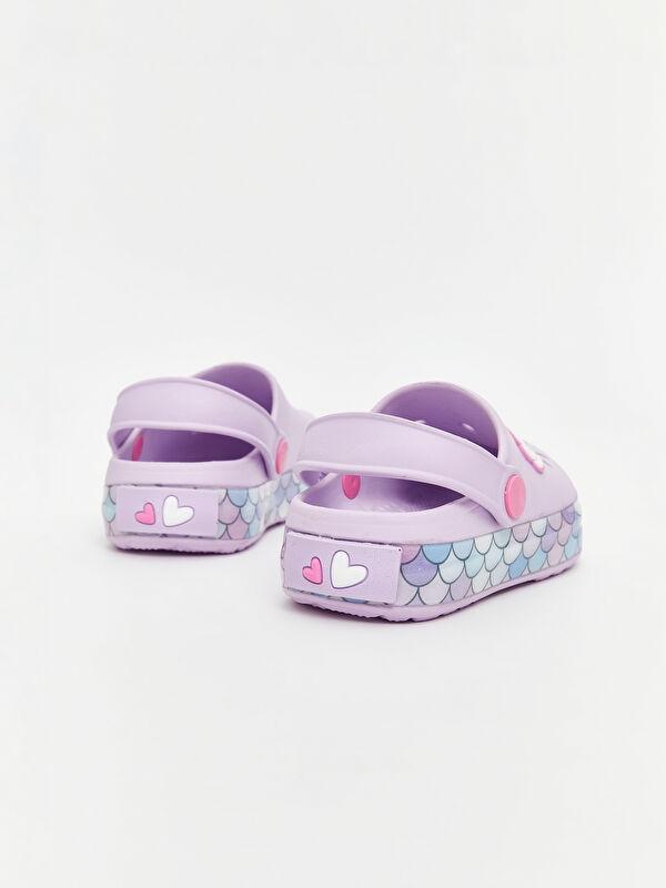 Baskılı Tabanı Işıklı Kız Bebek Plaj Sandaleti - Görsel 7