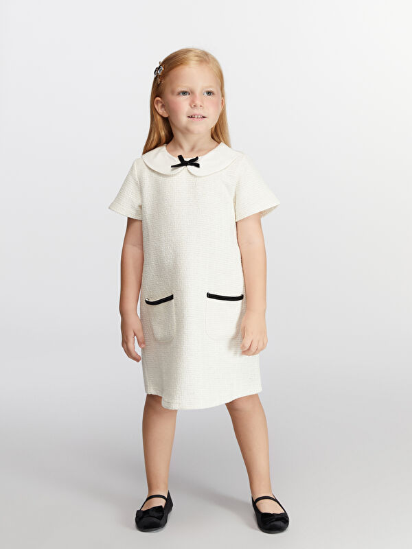 LCW Kids Bebe Yaka Kız Çocuk Elbise