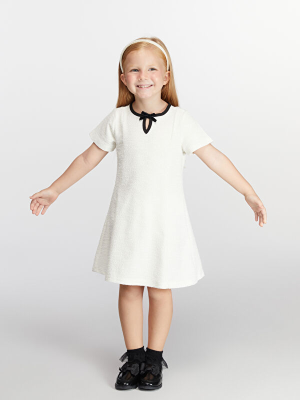 LCW Kids Bisiklet Yaka Kız Çocuk Elbise