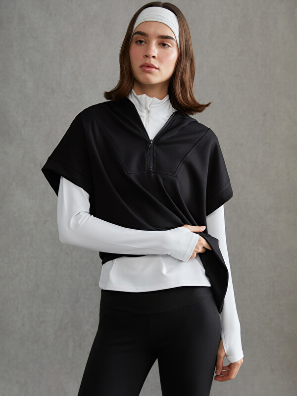 KOOR SPORT Fermuarlı Yaka Soft Touch Kadın Hoodie