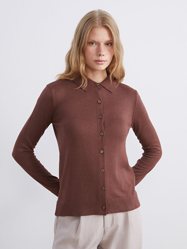LCW Vision Polo Neck Women's Knitwear Cardigan