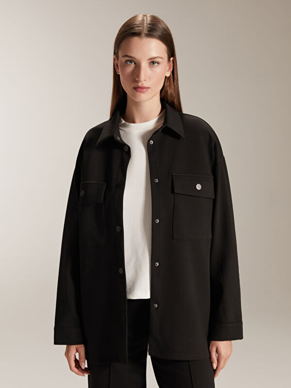 LCW Modest Oversize Kadın Gömlek Ceket