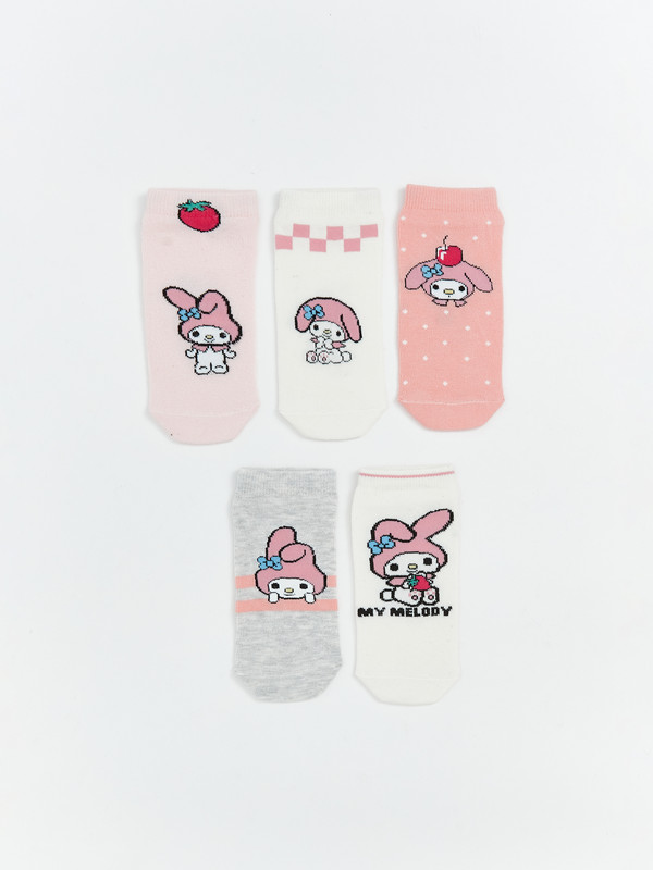 LCW Kids My Melody Desenli Kız Çocuk Patik Çorap 5'li
