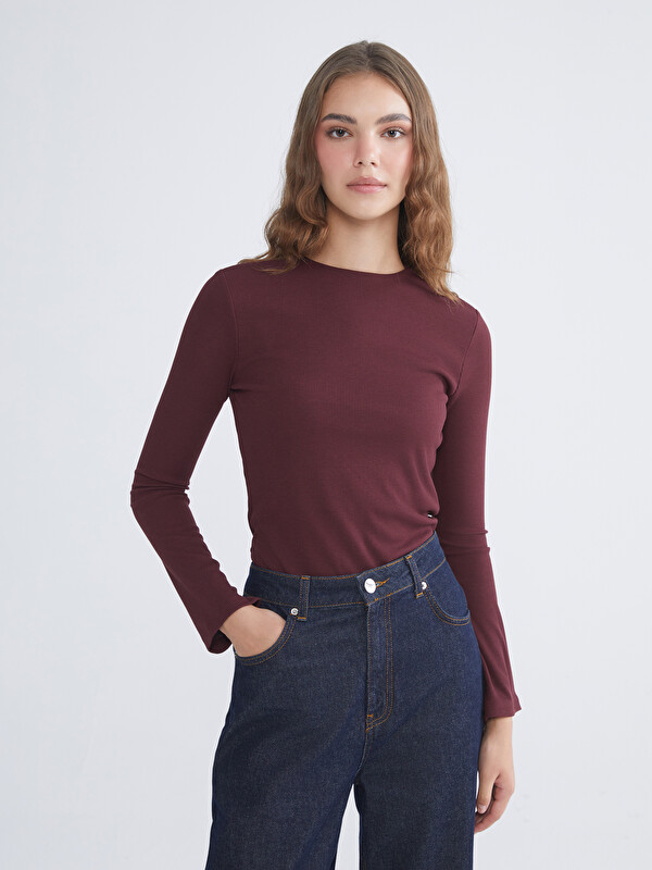 LCW Modest Bisiklet Yaka Kadın Body