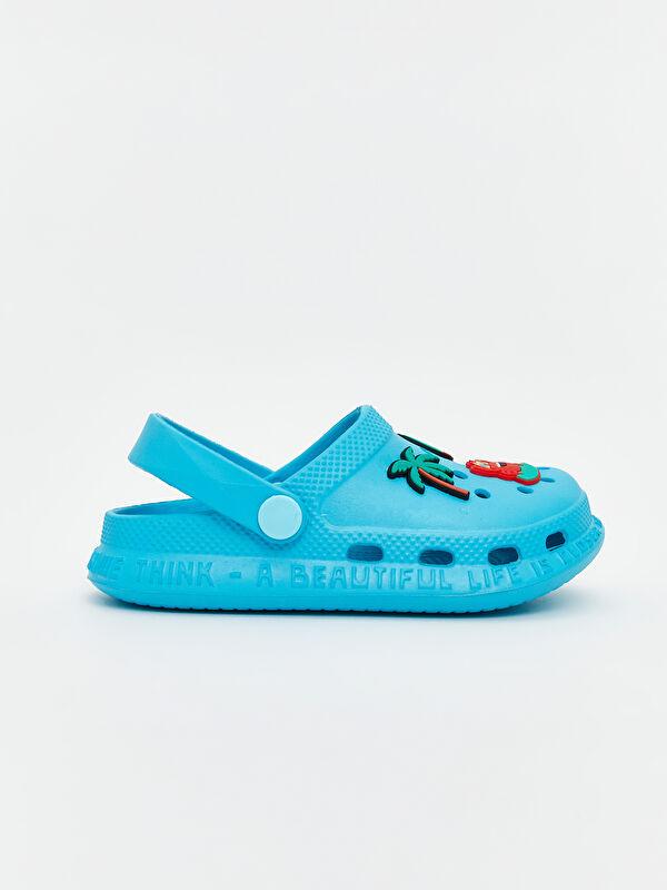 Lcw Steps Turkuaz Lcw Steps Baskili Erkek Bebek Plaj Sandaleti