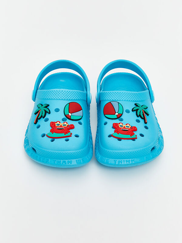 Lcw Steps Turkuaz Lcw Steps Baskili Erkek Bebek Plaj Sandaleti