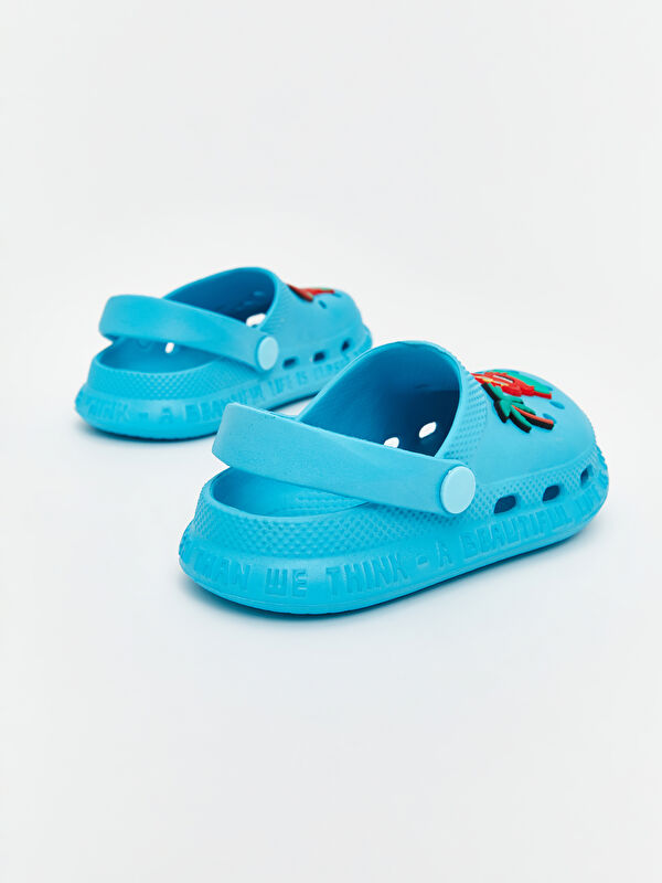 Lcw Steps Turkuaz Lcw Steps Baskili Erkek Bebek Plaj Sandaleti