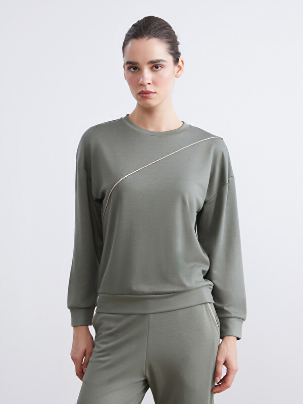 Natuvera Bisiklet Yaka Kadın Sweatshirt
