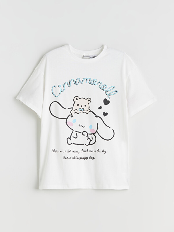 LCW Kids Bisiklet Yaka Cinnamoroll Baskılı Kız Çocuk Tişört