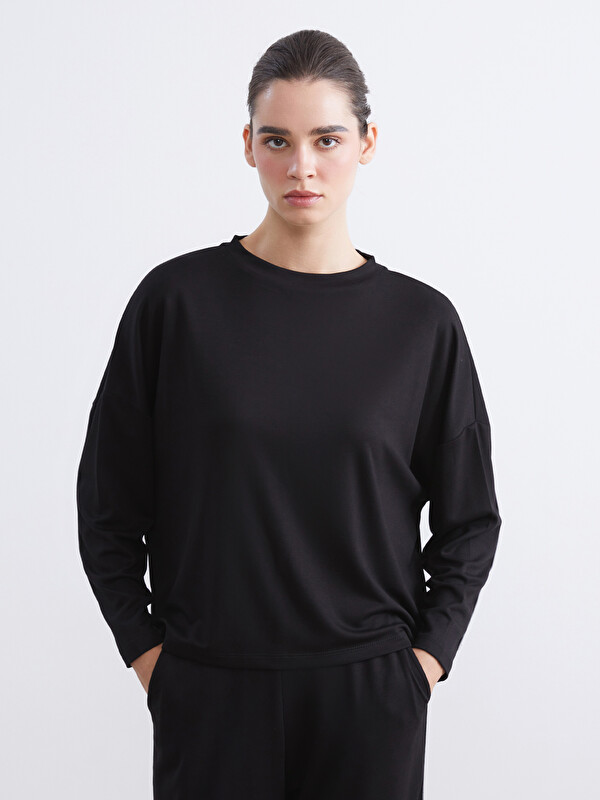Natuvera Bisiklet Yaka Kadın Sweatshirt