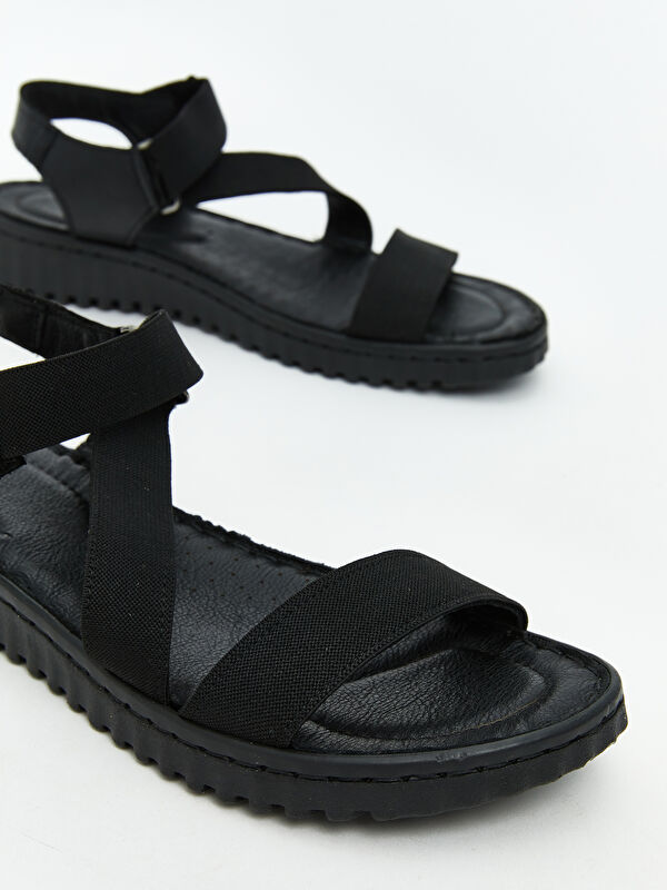 Çapraz Bantlı Kadın Sandalet - Görsel 4