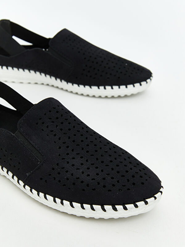 Süet Görünümlü Kadın Klasik Ayakkabı - Görsel 4