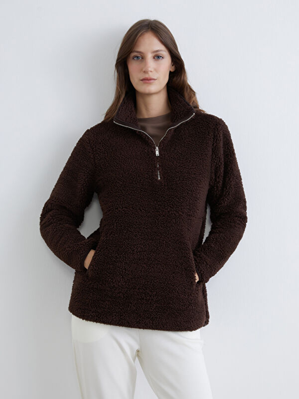 LCW EVERYDAY Dik Yaka Kadın Pelüş Sweatshirt
