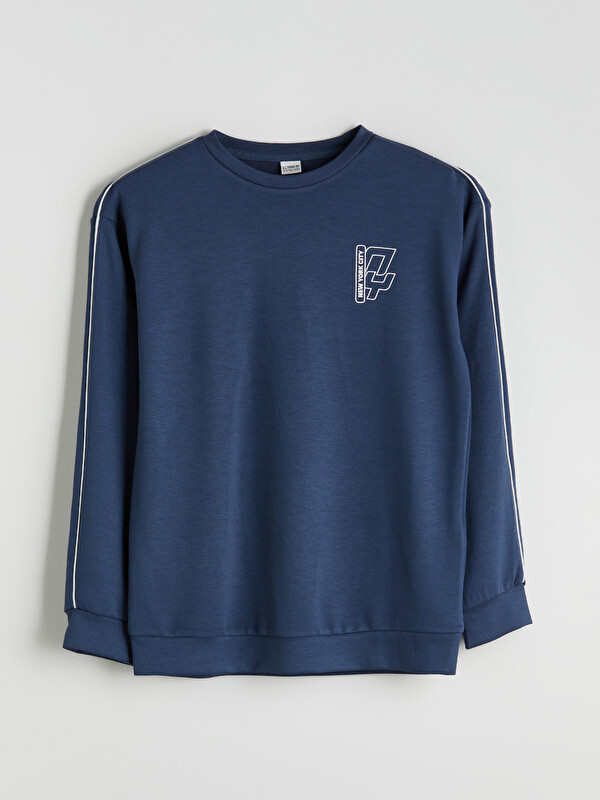 LCW Kids Bisiklet Yaka Erkek Çocuk Sweatshirt