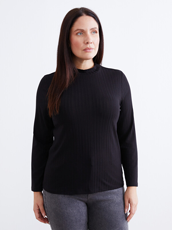 LCW Modest Siyah Dik Yaka Kadın Body - W5KH22Z8-CVL | LCW