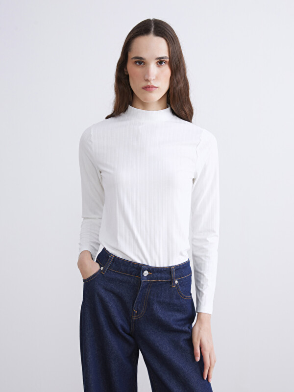 LCW Modest Dik Yaka Kadın Body