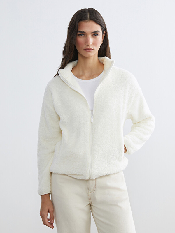 LCW EVERYDAY Funnel Neck Women's Polar Cardigan