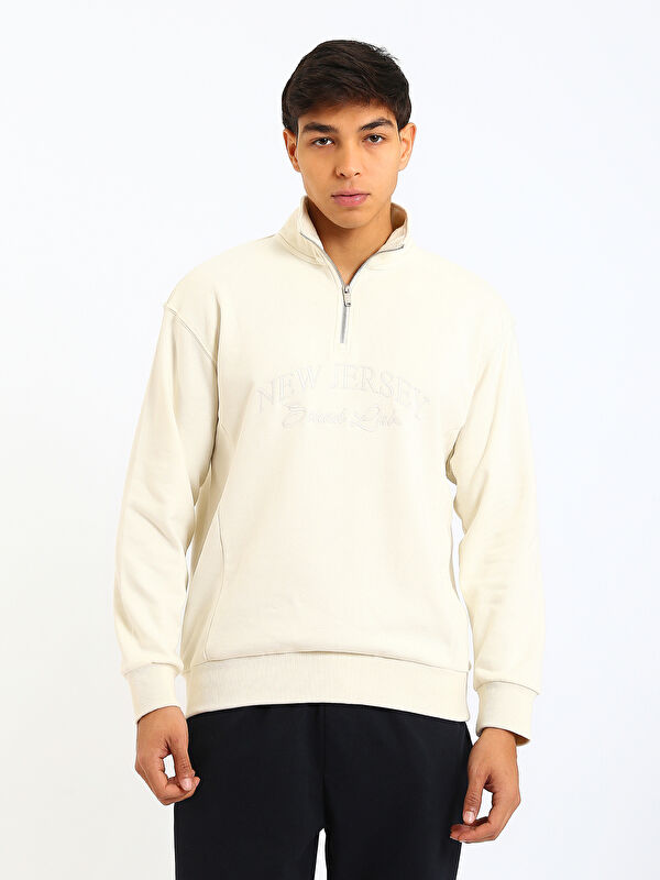 XSIDE Funnel Neck Printed Men's Sweatshirt