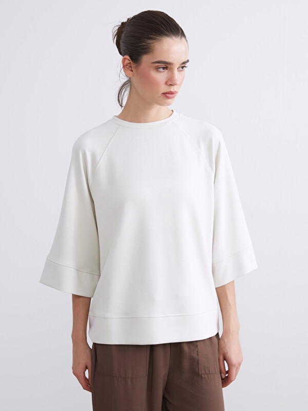 LCW Vision Bisiklet Yaka Kadın Sweatshirt