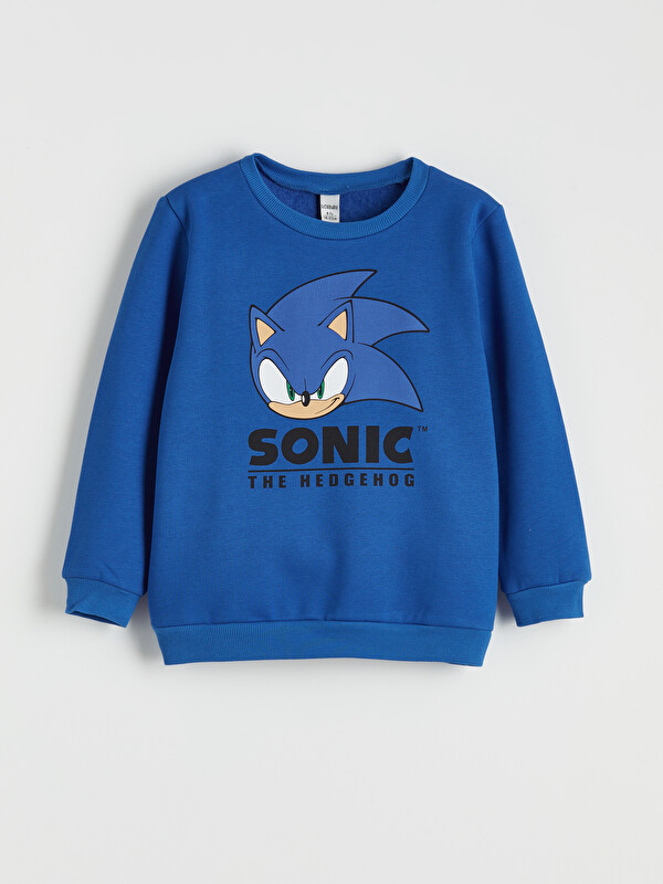 LCW Kids Sonic Printed Boys' Thick Sweatshirt