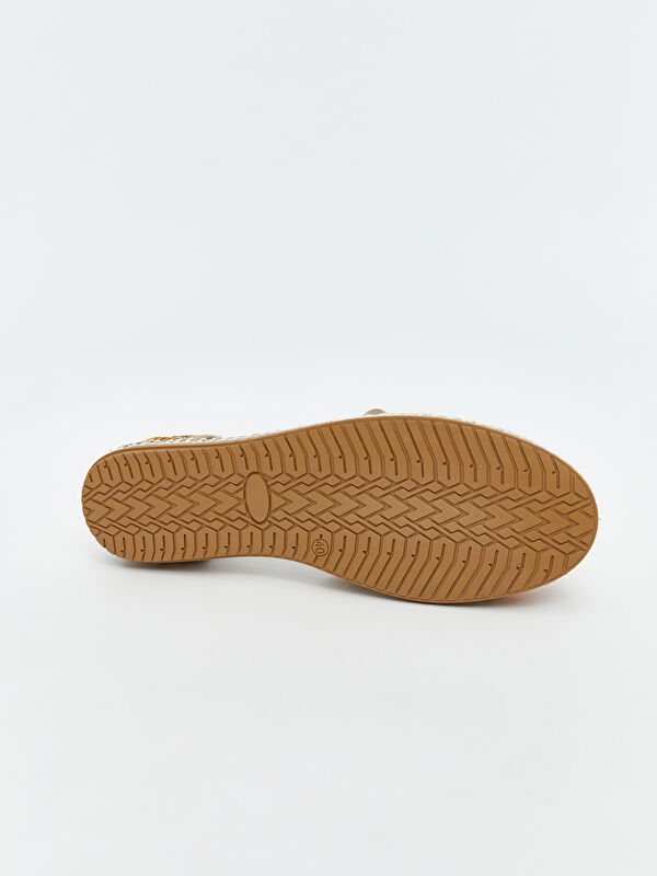 Bilekten Bağlamalı Kadın Hasır Sandalet - Görsel 5