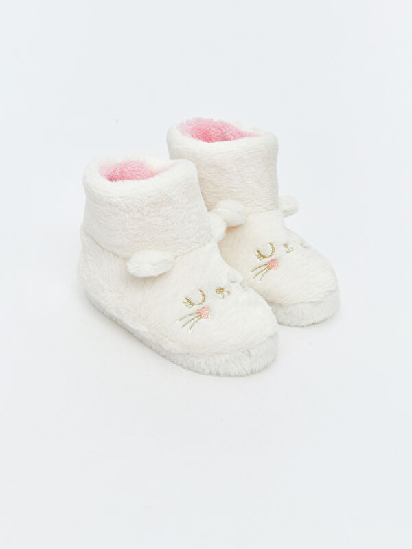 Hayvan Nakışlı Kız Bebek Ev Botu - Görsel 2