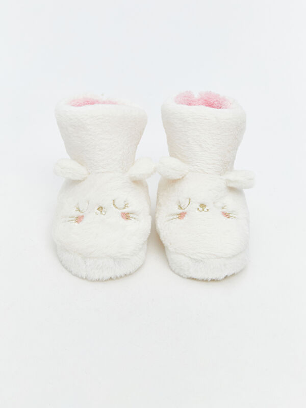 Hayvan Nakışlı Kız Bebek Ev Botu - Görsel 3