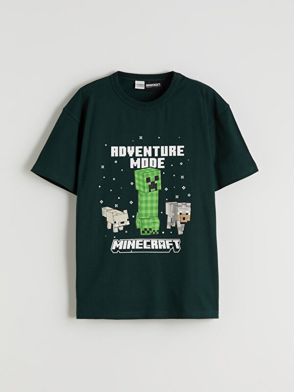 LCW Kids Crew Neck Minecraft Printed Boys' T-Shirt