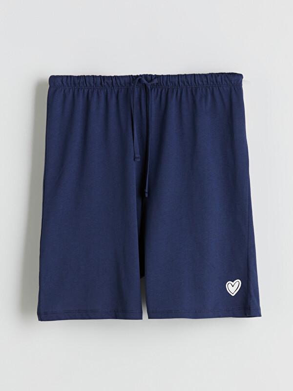 LCW DREAM Beli Lastikli Baskılı Kadın Şort Pijama Altı