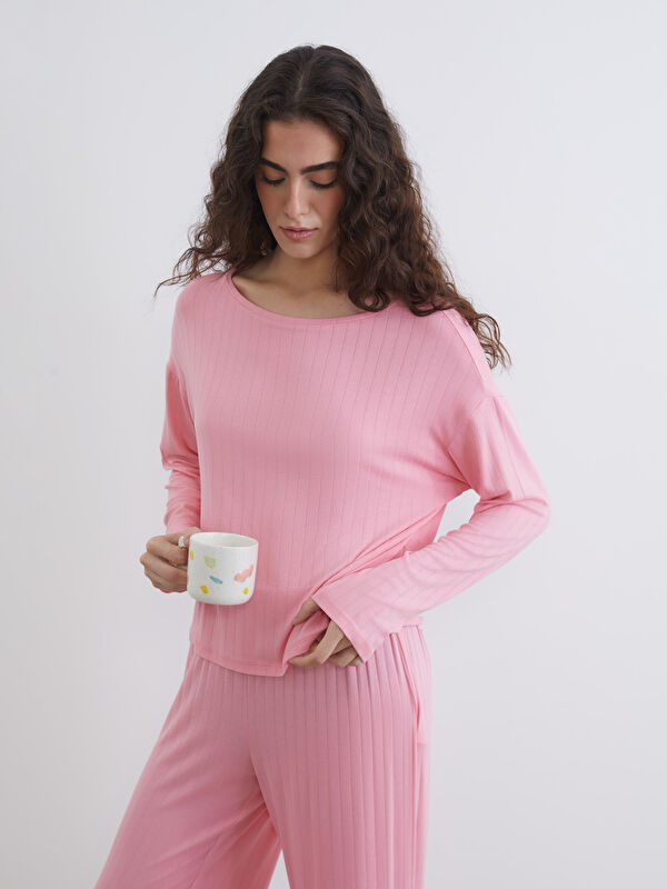 LCW DREAM Bisiklet Yaka Kadın Pijama Takımı