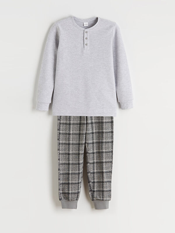 LCW Kids Bisiklet Yaka Erkek Çocuk Pijama Takımı