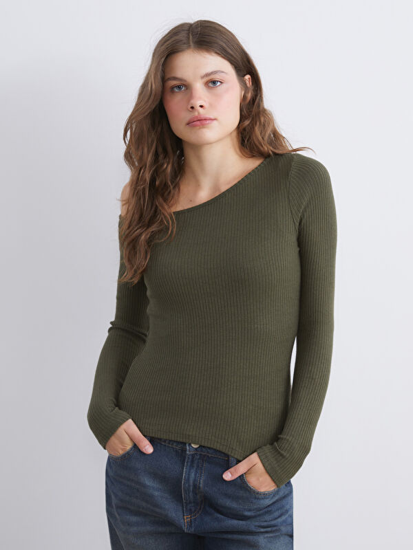 XSIDE Slash Neck Ribbed Women's Body