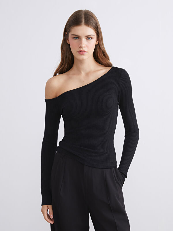 XSIDE Slash Neck Ribbed Women's Body