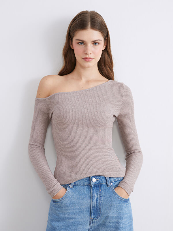 XSIDE Slash Neck Ribbed Women's Body